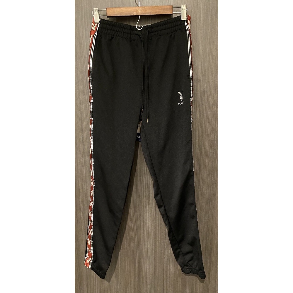 PLAYBOY by Pacsun Sweatpants Mens S Black Colorful Y2k Modern Run Gym Knit S
